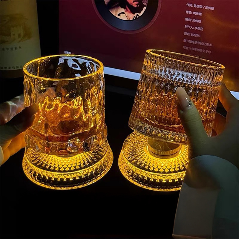 360° Rotating Whiskey Glass wi - Glass Decanter Whiskey ulasan dan harga