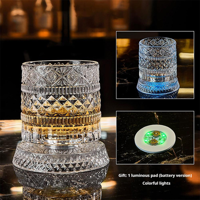 360° Rotating Whiskey Glass wi - Glass Decanter Whiskey ulasan dan harga