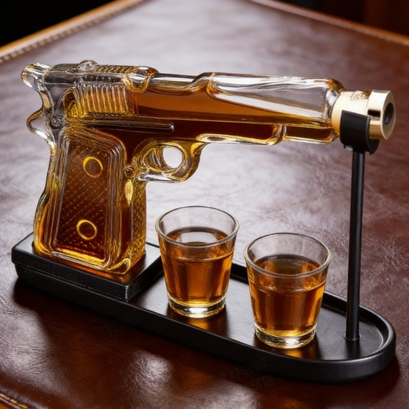 Pistol Shape Whiskey Decanter  - Glass Decanter Whiskey ulasan dan harga