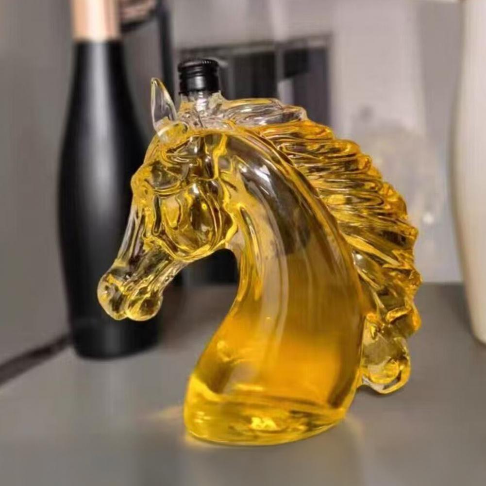 Whiskey Bottle Engraved Horse  - Glass Decanter Whiskey ulasan dan harga