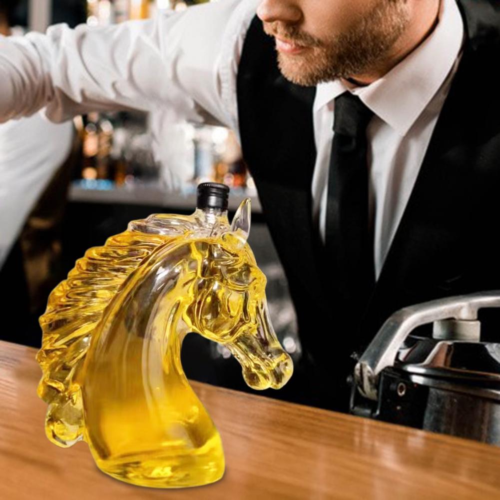 Whiskey Bottle Engraved Horse  - Glass Decanter Whiskey ulasan dan harga